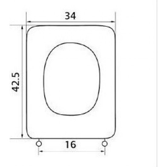 Κάλυμμα Λεκάνης Πολυεστερικό Elvit 0072 με Μεταλλικά Πλάγια Στηρίγματα 42.5 Χ 34,5 εκ.