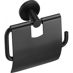 Χαρτοθήκη Μπάνιου Με Κάλυμμα Ορειχάλκινη Μαύρο Ματ Verdi Sigma 3031405 Με Στρογγυλή Ροζέτα