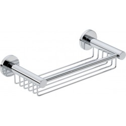 Σπογγοθήκη Μπάνιου Διπλής Στήριξης Ορειχάλκινη Χρωμέ Verdi Sigma 3032722 Με Κυκλική Ροζέτα