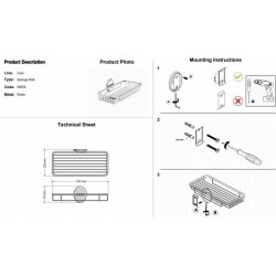 Σπογγοθήκη Μπάνιου Ορειχάλκινη Χρωμέ Oval A3-8003 Sanco