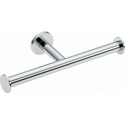 Χαρτοθήκη Διπλή Ανοιχτή Μπάνιου Ορειχάλκινη Χρωμέ Verdi Sigma 3033422 Με Στρογγυλή Ροζέτα