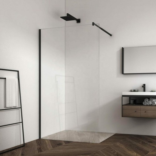 Διαχωριστικό Ντους Devon Iwis Walk In IW90C-400 90cm Χ 200cm Black Matt (Με μαύρο πλαίσιο) Διάφανο Διαχωριστικό Ντους Devon Iwis Walk In IW90C-400 90cm Χ 200cm Black Matt (Με μαύρο πλαίσιο) Διάφανο