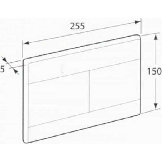 Πλακέτα Χειρισμού Ideal Standard Deco SLIM C6616AA Χρωμέ Γυαλιστερή Διπλή Τετραγωνισμένη Πλακέτα Χειρισμού Ideal Standard Deco SLIM C6616AA Χρωμέ Γυαλιστερή Διπλή Τετραγωνισμένη