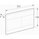 Πλακέτα Χειρισμού Ideal Standard Deco SLIM C6616AA Χρωμέ Γυαλιστερή Διπλή Τετραγωνισμένη Πλακέτα Χειρισμού Ideal Standard Deco SLIM C6616AA Χρωμέ Γυαλιστερή Διπλή Τετραγωνισμένη