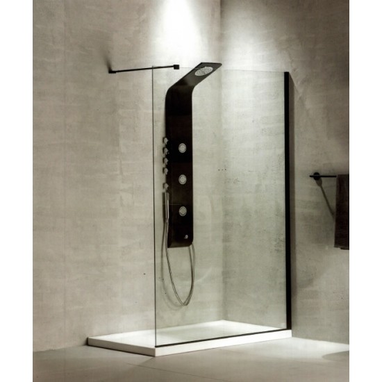 Διαχωριστικό Ντους Devon Iwis Walk In IW90C-400 90cm Χ 200cm Black Matt (Με μαύρο πλαίσιο) Διάφανο Διαχωριστικό Ντους Devon Iwis Walk In IW90C-400 90cm Χ 200cm Black Matt (Με μαύρο πλαίσιο) Διάφανο