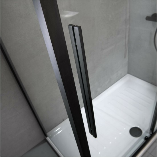 Ευθύγραμμη Καμπίνα Ντουζιέρας Devon Flow Slider 101-104x195cm Clear Glass SLF100C-400 Black Matt Ευθύγραμμη Καμπίνα Ντουζιέρας Devon Flow Slider 101-104x195cm Clear Glass SLF100C-400 Black Matt