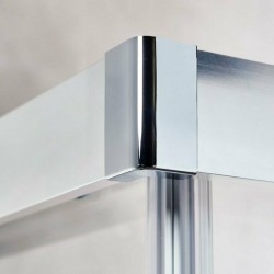 Καμπίνα Ντουζιέρας Tema Τετράγωνη Versus 90Χ90 με 1,85 ύψος Διάφανη Νανοτεχνολογίας με Κρύσταλλο Ασφαλείας με Χρωμέ Πλαίσιο