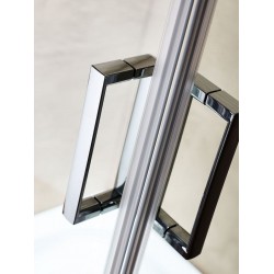 Καμπίνα Ντουζιέρας Tema Τετράγωνη Nexus 90Χ90 με 1,80 ύψος Διάφανη με Κρύσταλλο Ασφαλείας με Χρωμέ Πλαίσιο 