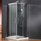 Καμπίνα Ντουζιέρας Tema Τετράγωνη Versus 90Χ90 με 1,85 ύψος Διάφανη Νανοτεχνολογίας με Κρύσταλλο Ασφαλείας με Χρωμέ Πλαίσιο
