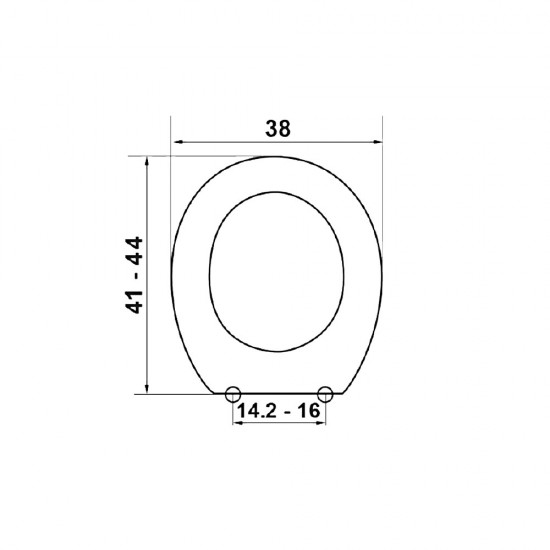 Κάλυμμα Λεκάνης Βακελιτικό Universal Elvit Ideal 0005 Λευκό (41-44) Χ 38 cm