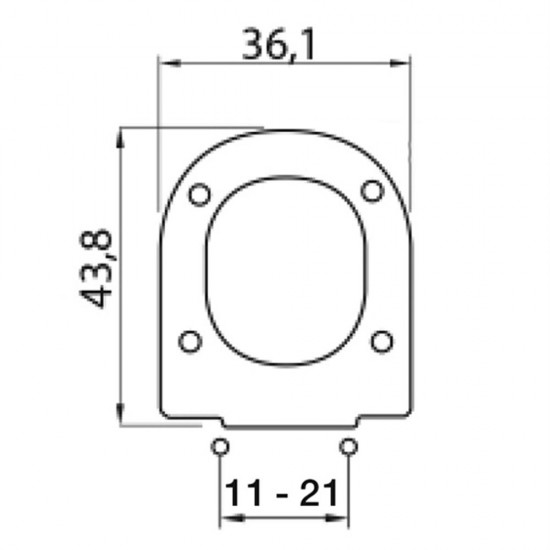 Κάλυμμα Λεκάνης Duroplast 0198 Qeen Εlvit Λευκό Soft Close 43,8x36.1εκ Κάλυμμα Λεκάνης Duroplast 0198 Qeen Εlvit Λευκό Soft Close 43,8x36.1εκ