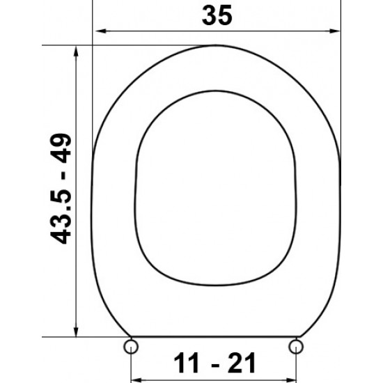 Κάλυμμα Λεκάνης Πολυεστερικό Elvit Liuto 0093 43,5-49Χ35 εκ.
