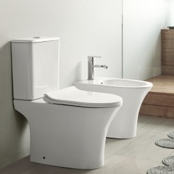 Λεκάνη Δαπέδου Bianco Ceramica Aida Rimless SAD12000SC-300 Πορσελάνης Λευκή Κάθετης Αποχέτευσης με Καζανάκι και Κάλυμμα Duroplast Slim Soft Close Λεκάνη Δαπέδου Bianco Ceramica Aida Rimless SAD12000SC-300 Πορσελάνης Λευκή Κάθετης Αποχέτευσης με Καζανάκι και Κάλυμμα Duroplast Slim Soft Close