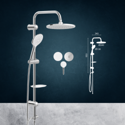 Στήλη Ντους Χωρίς Μπαταρία 95εκ. Duscheline Dushlux DM-7331 Χρωμέ