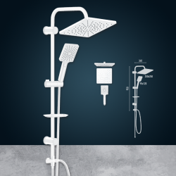 Στήλη Ντους Χωρίς Μπαταρία 95εκ. Duscheline Alpine Pera DM-7494 Λευκό