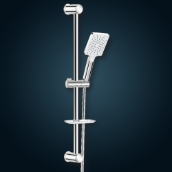 Βέργα Ντουζιέρας Duscheline Pera με Τηλέφωνο, Σπιράλ και Σαπουνοθήκη DM-3765 Χρωμέ