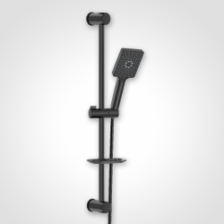 Βέργα Ντουζιέρας Duscheline Pera με Τηλέφωνο, Σπιράλ και Σαπουνοθήκη DM-3780 Μαύρο Ματ