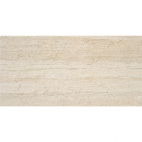 Πλακάκι Vecchio Cream Ματ 60x120 cm Απομίμησης Πέτρας Τραβερτίνο Ανοιχτό Μπεζ