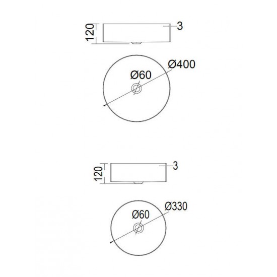 Voss Milo V1033-211 Επικαθήμενος Νιπτήρας Inox Gold Brushed Φ33