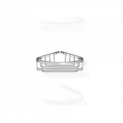 Γωνιακή Θήκη Ανοξείδωτη Ορειχάλκινη Sanco Μονή A3-008