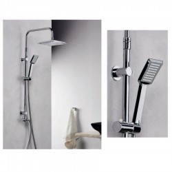 Στήλη Ντους Ορειχάλκινη Tema Quadro 53240 Χρωμέ  2 Εξόδων Χωρίς Μπαταρία