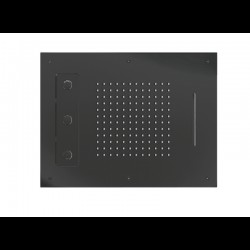 Ορθογώνια Κεφαλή Ντουζ 63x48cm Spin Temptation E044189-411 Black brushed