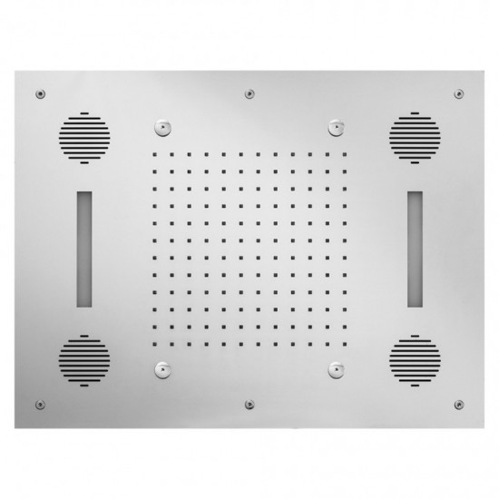 Ορθογώνια Κεφαλή Ντουζ 63x48cm Almar Sound And Color Temptation E044211-100 Χρωμέ