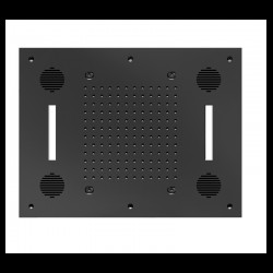 Ορθογώνια Κεφαλή Ντουζ 63x48cm Almar Sound And Color Temptation E044211-411 Black brushed