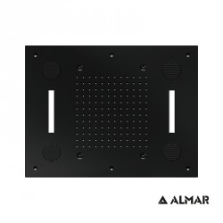 Ορθογώνια Κεφαλή Ντουζ 63x48cm Almar Sound And Color Temptation E044211-400 Black Matt