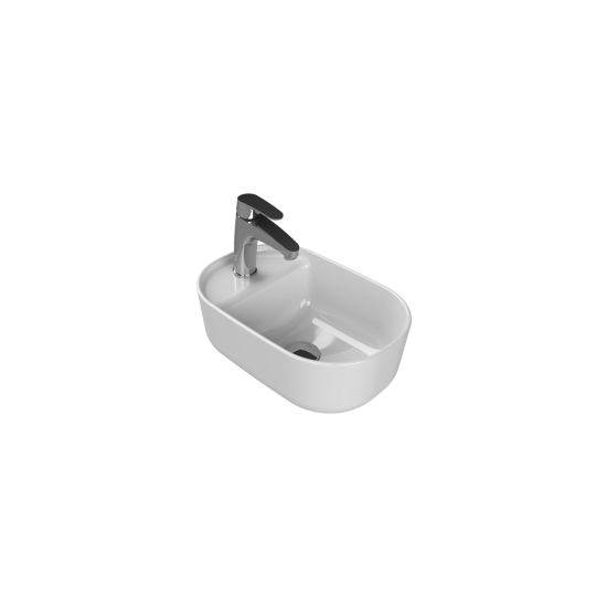 Επικαθήμενος Νιπτήρας Πορσελάνης 42x28cm Cerastyle Aqua 077000-u Λευκό Επικαθήμενος Νιπτήρας Πορσελάνης 42x28cm Cerastyle Aqua 077000-u Λευκό