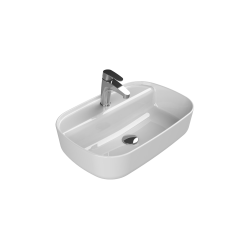 Επικαθήμενος Νιπτήρας Πορσελάνης 60x40cm Cerastyle Aqua 077100-u Λευκό