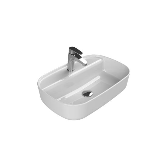 Επικαθήμενος Νιπτήρας Πορσελάνης 60x40cm Cerastyle Aqua 077100-u Λευκό Επικαθήμενος Νιπτήρας Πορσελάνης 60x40cm Cerastyle Aqua 077100-u Λευκό