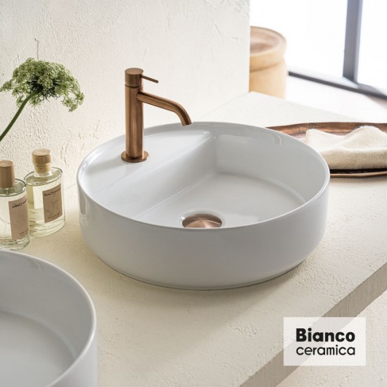 Νιπτήρας Πορσελάνης Επιτραπέζιος Bianco Ceramica Focus 33042-300 Φ42cm