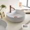 Νιπτήρας Πορσελάνης Επιτραπέζιος Bianco Ceramica Focus 33042-300 Φ42cm