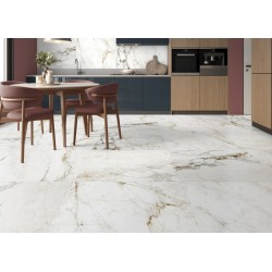 Πλακάκι Barnaby Super White Mate 100x100 Λευκό Μαρμαριζέ Ματ