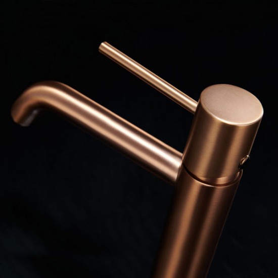 Μπαταρία Νιπτήρος IMEX MONZA BDM039-1ORC Ροζ Χρυσό Ματ (Rose Gold Brushed)