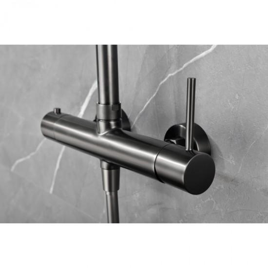 Στήλη Ντουζ 2 Εξόδων IMEX MONZA BDM039/BGM Black Gun Metal