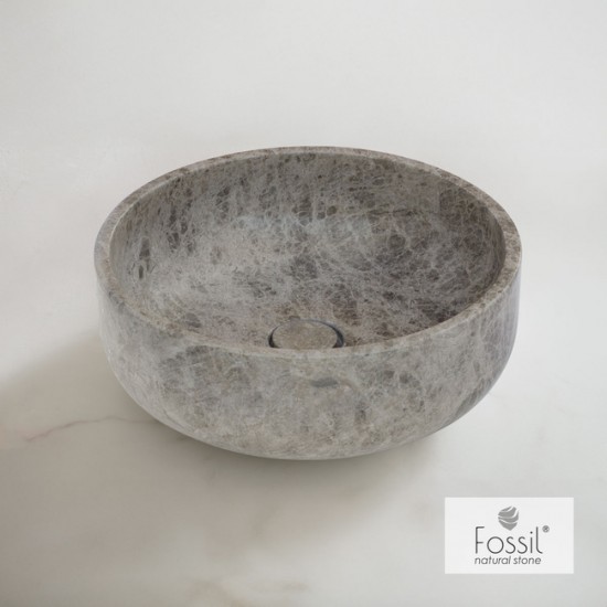 Μαρμάρινος Νιπτήρας Επιτραπέζιος Φ39cm Fossil Thalo Marble DR39-524 Emperador Pale Μαρμάρινος Νιπτήρας Επιτραπέζιος Φ39cm Fossil Thalo Marble DR39-524 Emperador Pale