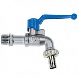 Κάνουλα Εξωτερικού Χώρου αντιπαγωτική με μπλέ χειρολαβή Brass Form 261 Status Χρωμέ