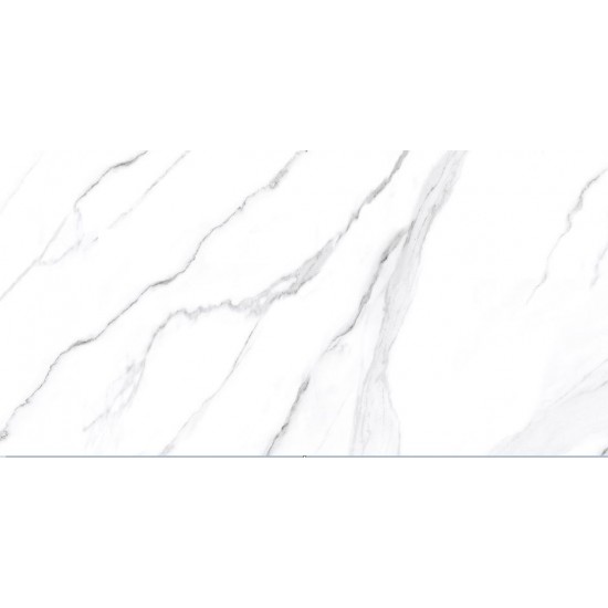 Πλακάκι Tropical Statuario Grey 60Χ120 Λευκό Γυαλιστερό