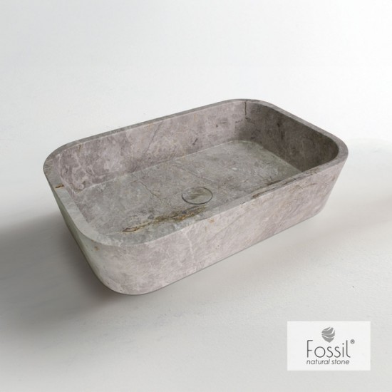 Μαρμάρινος Νιπτήρας Επιτραπέζιος 60Χ38cm FOSSIL Gaia Marble DS60-423 Tundra Grey Μαρμάρινος Νιπτήρας Επιτραπέζιος 60Χ38cm FOSSIL Gaia Marble DS60-423 Tundra Grey