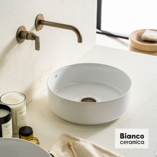 Νιπτήρας Πορσελάνης Επιτραπέζιος Bianco Ceramica Focus 33036-300 Φ36cm Νιπτήρας Πορσελάνης Επιτραπέζιος Bianco Ceramica Focus 33036-300 Φ36cm