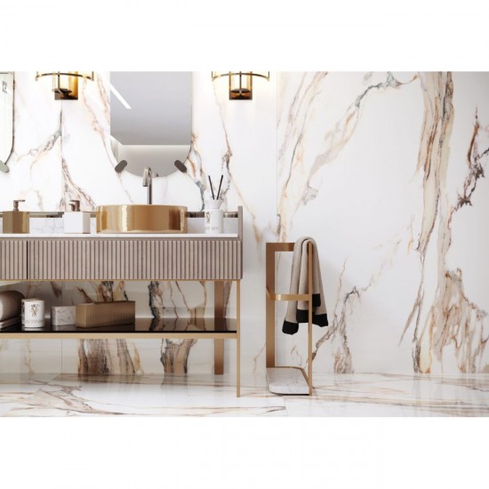 Πλακάκι Calcatta Gold 60Χ120 Μάρμαρο Γυαλιστερό Rettificato