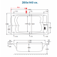 Μπανιέρα Carron Celsius Duo 452CC Ένθετη  200X140 cm