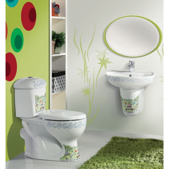 Ημικολώνα Πορσελάνης Κρεμαστή Cerastyle 016800-61 Λευκή Παιδική