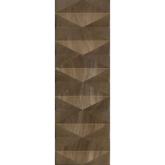 Πλακάκι Μπάνιου Charme 3D Mix Dark Β' 25x75 Gardenia Orchidea 44514 Γυαλιστερό