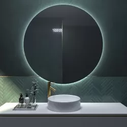 Outlet Καθρέπτης Μπάνιου Στρογγυλός Circle Φ42εκ. με Led Ροντέ