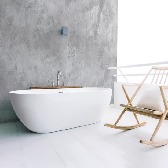 Μπανιέρα ελεύθερης τοποθέτησης Sirene Cusco 155x75cm Λευκό Ματ Μπανιέρα ελεύθερης τοποθέτησης Sirene Cusco 155x75cm Λευκό Ματ