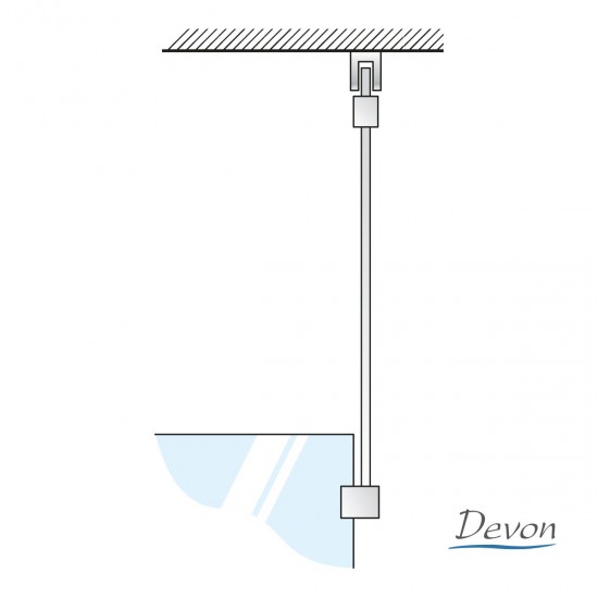 Βραχίονας Στήριξης Οροφής Devon Iwis VSA-400 Black Matt Βραχίονας Στήριξης Οροφής Devon Iwis VSA-400 Black Matt