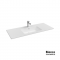 Επικαθήμενος Νιπτήρας Πορσελάνης Bianco Ceramica Flat 46 36121-300 121.5x46.5cm